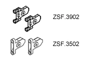 Крепление фасада INSERTA - 2 шт ZSF.3902, крепление фасада на шуруп - 2 шт ZSF.3502.