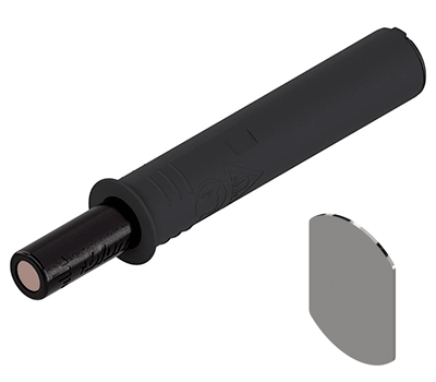 TIP-ON для дверей с магнитом, карбоновый черный, арт. 956.1002, с ответной планкой на клею