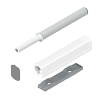 TIP-ON Длинный с магнитом для дверей, белый шелк с прямым держателем и ответной планкой на клею