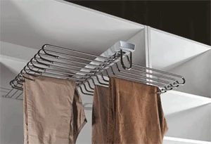 Выдвижные  вешалки для брюк для шкафов и шкафов купе