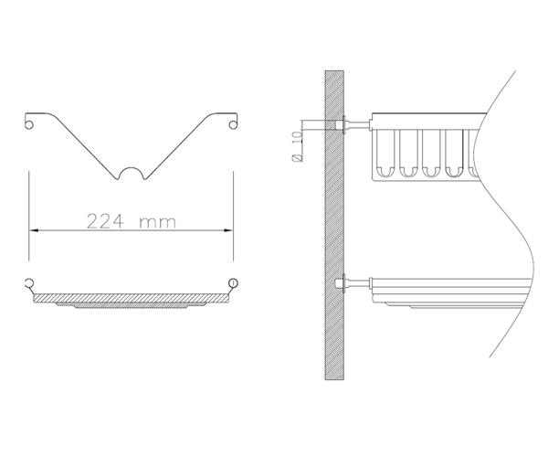 Сушка сложная из нержавеющей стали, схема установки