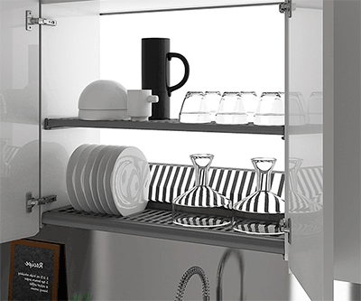 Сушка для посуды IKONA Inoxa, с рамкой, нерж. сталь, Anthracite